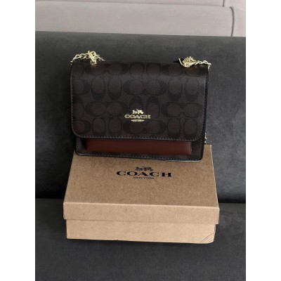 Жіноча сумка Coach Mini Klare через коричневий плече Коуч Жіноча сумка Coach Mini Klare через коричневий плече Коуч