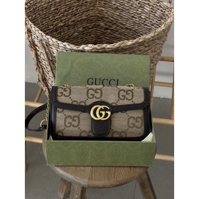 Сумка женская Gucci Marmont шоколадный с большим лого кросс боди через плечо Гуччи Сумка женская Gucci Marmont шоколадный с большим лого кросс боди через плечо Гуччи