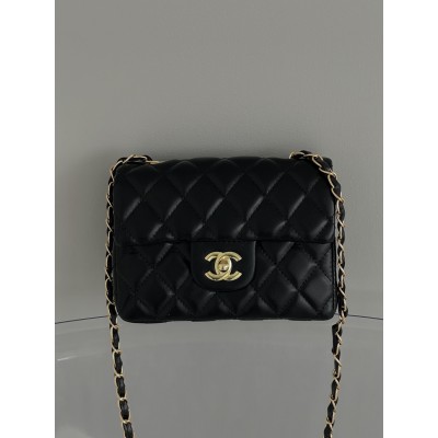 Сумка жіноча через плече Chanel класична Шанель чорний міні