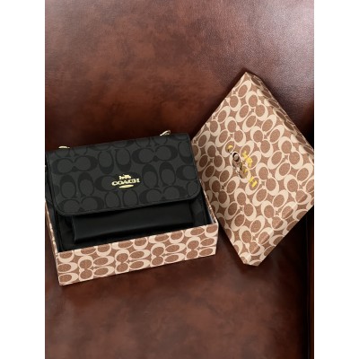 Сумка жіноча Coach Mini Klare через плече чорний Коуч Сумка жіноча Coach Mini Klare через плече чорний Коуч