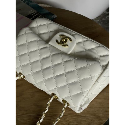 Сумка женская Chanel classic -  24 size кросс боди белый Шанель