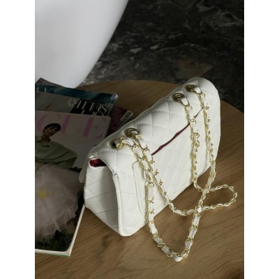 Сумка женская Chanel classic -  24 size кросс боди белый Шанель