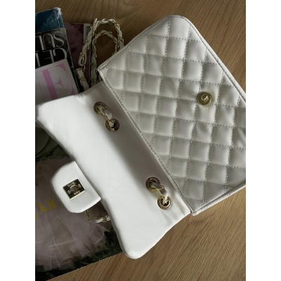 Сумка женская Chanel classic -  24 size кросс боди белый Шанель