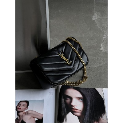 Жіноча сумка Yves Saint Laurent Loulou leather bag через плече чорний Лоран Medium size Жіноча сумка Yves Saint Laurent Loulou leather bag через плече чорний Лоран Medium size