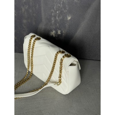 Жіноча сумка Yves Saint Laurent Loulou leather bag через плече білий Лоран Medium size