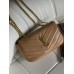 Жіноча сумка Yves Saint Laurent Loulou leather bag через бежевий плече Лоран Medium size