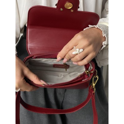 Женская сумка Love Box Bag Pinko красный через плече Пинко
