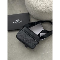 Чоловічі сумки COACH GRAHAM CROSSBODY через плече чорний Коуч