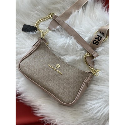 Сумка женская Michael Kors Jet Set Charm бежевый на широком ремне Майкл Корс Сумка женская Michael Kors Jet Set Charm бежевый на широком ремне Майкл Корс