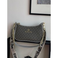 Сумка жіноча Michael Kors Jet Set Charm сірий на широкому ремені Майкл Корс