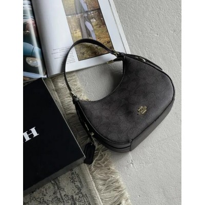 Женская сумка багет Coach Kleo коричневый через плече Коуч Женская сумка багет Coach Kleo коричневый через плече Коуч