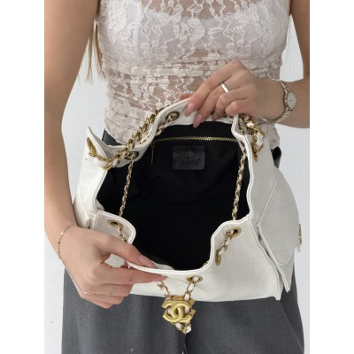 Сумка жіноча Chanel 25 Small Handbag Premium білий Шанель торба