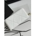 Гаманець жіночий Chanel білий гладкий з коробкою Шанель