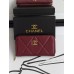 Гаманець жіночий Chanel бордовий гладкий з коробкою Шанель