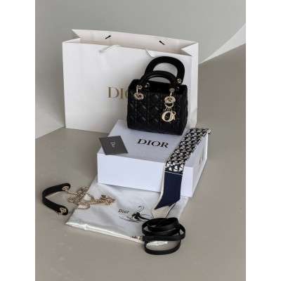 Сумка жіноча Christian Dior Lady My ABCBag через плече чорний золото Small Діор (Premium) Сумка жіноча Christian Dior Lady My ABCBag через плече чорний золото Small Діор (Premium)