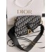 Жіноча сумка сідло Dior Saddle Bag чорно сірий маленька сумочка Діор