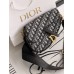 Жіноча сумка сідло Dior Saddle Bag чорно сірий маленька сумочка Діор