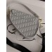 Жіноча сумка сідло Dior Saddle Bag світло-сірий маленька сумочка Діор