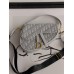 Жіноча сумка сідло Dior Saddle Bag світло-сірий маленька сумочка Діор