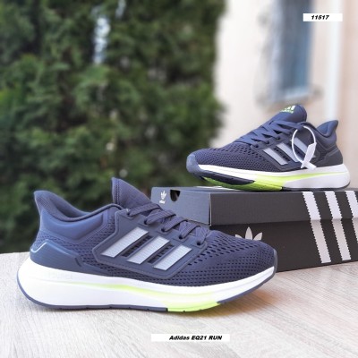 Adidas EQ21 RUN сірі з салатовим, Розмір 42