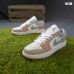 Nike Air Jordan 1 low Білі з бежевим та пудрою, Розмір 36