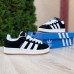 Adidas CAMPUS Чорні з білим на бежевій ступні, Розмір 37