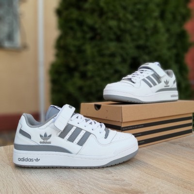 Adidas Forum LOW Білі із сірим, Розмір 46