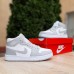 Nike Air Jordan 1 MID білі з сірим, Розмір 42