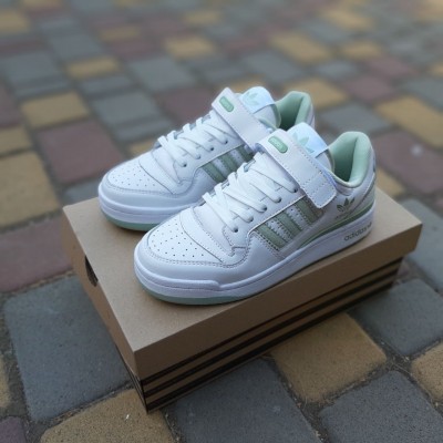 Adidas Forum LOW Білі з бірюзой, Розмір 36