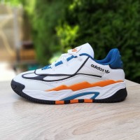 Adidas Niteball білі з синім і помаранчевим, Розмір 43