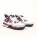 Nike AIR Jordan 4 Retro білі з чорним та червоним, Розмір 36