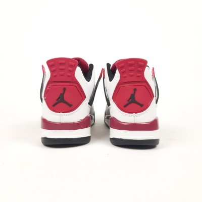 Nike AIR Jordan 4 Retro білі з чорним та червоним, Розмір 36