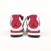 Nike AIR Jordan 4 Retro білі з чорним та червоним, Розмір 36