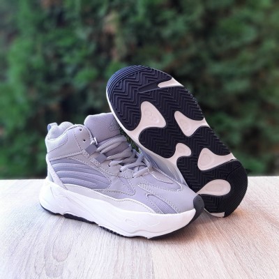 Adidas YEEZY Boost 700 High високі сірі з білим, Розмір 37