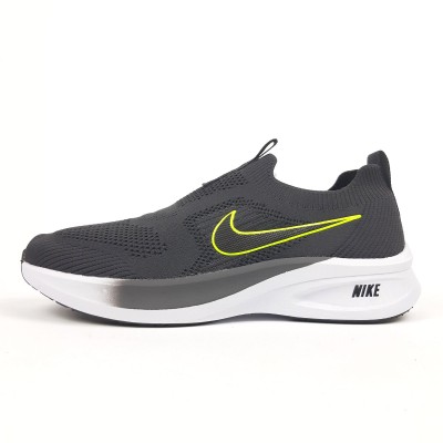 Nike FREE Run тапкие мокасины слипоны темно серые, Размер 36