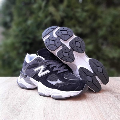 New Balance 9060 черные с белым и серым, Размер 44