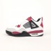 Nike AIR Jordan 4 Retro білі з чорним та червоним, Розмір 36