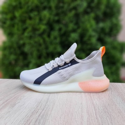 Adidas ZX BOOST Світло сірі з помаранчевим, Розмір 43 Adidas ZX BOOST Світло сірі з помаранчевим, Розмір 43
