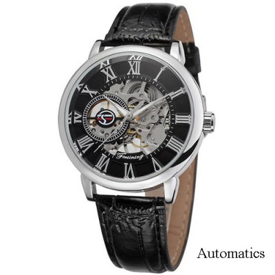 Forsining 8099A Silver-Black Leather Forsining 8099A Silver-Black Leather