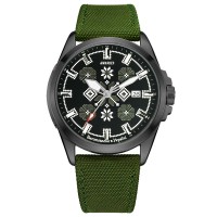 Awarder Embroidery Black-Army Green Green Automatic 10ATM