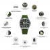Awarder Embroidery Silver-Red Khaki Automatic 10ATM