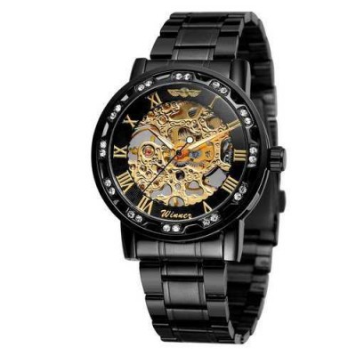 Winner 8012 Diamonds Automatic Black-Gold Winner 8012 Diamonds Automatic Black-Gold