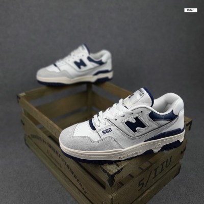 New Balance 550 белые с темно синим, Размер 42