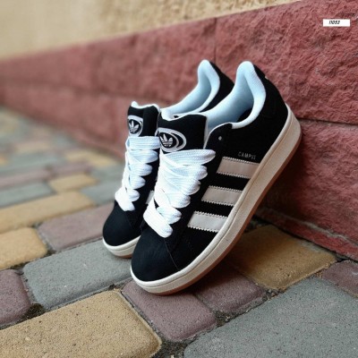 Adidas CAMPUS черные с белым, Размер 44