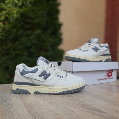 New Balance 550 білі з сірим шкіра, Розмір 42