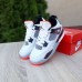 Nike Air Jordan 4 Білі з чорним з червоним, Розмір 42