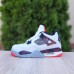 Nike Air Jordan 4 Білі з чорним з червоним, Розмір 42