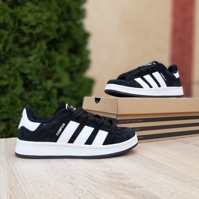 Adidas Campus черные с белым, Размер 40