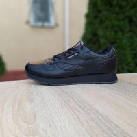 Reebok Classic чорні білий напис, Розмір 41