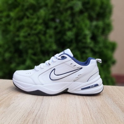 Nike Air Monarch белые с синим, Размер 38